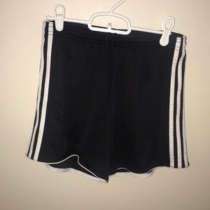 Medium length soccer adidas shorts
